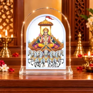 Surya Dev L Shape Acrylic Showpiece 3 X 3.5 Inch For Home, Office And Car (F176137) Surya Dev L Shape Acrylic Showpiece 3 X 3.5 Inch For Home, Office And Car (F176137)