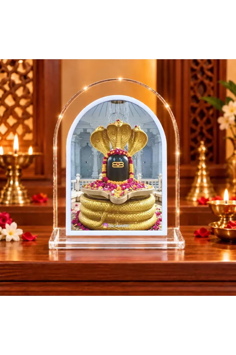 Shiva Lingam L Shape Acrylic Showpiece 3 X 3.5 Inch For Home, Office And Car (F176140)