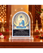 Buddha L Shape Acrylic Showpiece 3 X 3.5 Inch For Home, Office And Car (F176147)