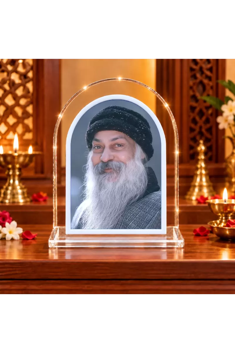 Osho L Shape Acrylic Showpiece 3 X 3.5 Inch For Home, Office And Car (F176152)