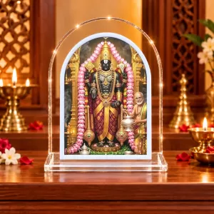Lord Venkateswara L Shape Acrylic Showpiece 3 X 3.5 Inch For Home, Office And Car (F176153)
