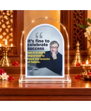 Bill Gates L Shape Acrylic Showpiece 3 X 3.5 Inch For Home, Office And Car (F176154)