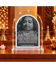 Paramahansa Yogananda L Shape Acrylic Showpiece 3 X 3.5 Inch For Home, Office And Car (F176155)