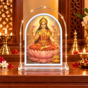 Goddess Lakshmi L Shape Acrylic Showpiece 3 X 3.5 Inch For Home, Office And Car (F176160) Goddess Lakshmi L Shape Acrylic Showpiece 3 X 3.5 Inch For Home, Office And Car (F176160)