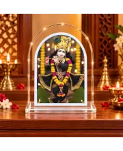 Lord Krishna L Shape Acrylic Showpiece 3 X 3.5 Inch For Home, Office And Car (F176164)