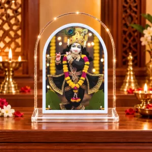 Lord Krishna L Shape Acrylic Showpiece 3 X 3.5 Inch For Home, Office And Car (F176164) Lord Krishna L Shape Acrylic Showpiece 3 X 3.5 Inch For Home, Office And Car (F176164)