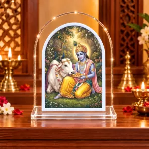 Lord Krishna L Shape Acrylic Showpiece 3 X 3.5 Inch For Home, Office And Car (F176165) Lord Krishna L Shape Acrylic Showpiece 3 X 3.5 Inch For Home, Office And Car (F176165)