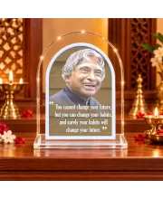 A. P. J. Abdul Kalam L Shape Acrylic Showpiece 3 X 3.5 Inch For Home, Office And Car (F176166)