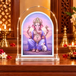 Lord Ganesha L Shape Acrylic Showpiece 3 X 3.5 Inch For Home, Office And Car (F176169) Lord Ganesha L Shape Acrylic Showpiece 3 X 3.5 Inch For Home, Office And Car (F176169)