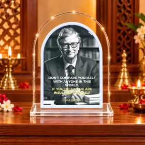 Bill Gates L Shape Acrylic Showpiece 3 X 3.5 Inch For Home, Office And Car (F176173) Bill Gates L Shape Acrylic Showpiece 3 X 3.5 Inch For Home, Office And Car (F176173)
