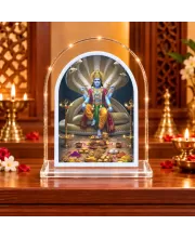 Lord Vishnu L Shape Acrylic Showpiece 3 X 3.5 Inch For Home, Office And Car (F176174)