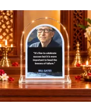 Bill Gates L Shape Acrylic Showpiece 3 X 3.5 Inch For Home, Office And Car (F176175)