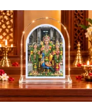 Lord Murugan L Shape Acrylic Showpiece 3 X 3.5 Inch For Home, Office And Car (F176178)
