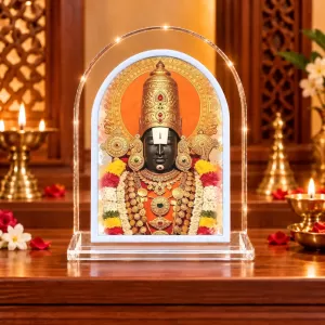 Lord Venkateswara L Shape Acrylic Showpiece 3 X 3.5 Inch For Home, Office And Car (F176179)