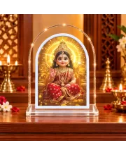 Baby Durga L Shape Acrylic Showpiece 3 X 3.5 Inch For Home, Office And Car (F176180)