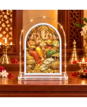 Lord Ganesha L Shape Acrylic Showpiece 3 X 3.5 Inch For Home, Office And Car (F176187)