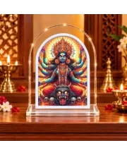 Kali Maa L Shape Acrylic Showpiece 3 X 3.5 Inch For Home, Office And Car (F176189)