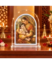 Yashoda Krishna L Shape Acrylic Showpiece 3 X 3.5 Inch For Home, Office And Car (F176193)