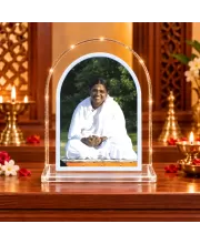Mata Amritanandamyai L Shape Acrylic Showpiece 3 X 3.5 Inch For Home, Office And Car (F176194)