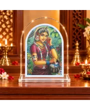 Radha Rani L Shape Acrylic Showpiece 3 X 3.5 Inch For Home, Office And Car (F176197)