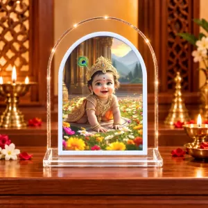 Lord Krishna L Shape Acrylic Showpiece 3 X 3.5 Inch For Home, Office And Car (F176207) Lord Krishna L Shape Acrylic Showpiece 3 X 3.5 Inch For Home, Office And Car (F176207)