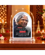 A. P. J. Abdul Kalam L Shape Acrylic Showpiece 3 X 3.5 Inch For Home, Office And Car (F176214)