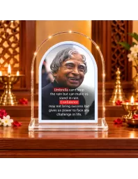 A. P. J. Abdul Kalam L Shape Acrylic Showpiece 3 X 3.5 Inch For Home, Office And Car (F176214)