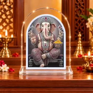 Lord Ganesha L Shape Acrylic Showpiece 3 X 3.5 Inch For Home, Office And Car (F176223) Lord Ganesha L Shape Acrylic Showpiece 3 X 3.5 Inch For Home, Office And Car (F176223)