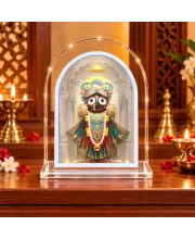 Lord Jagannath L Shape Acrylic Showpiece 3 X 3.5 Inch For Home, Office And Car (F176224)