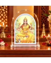 Goddess Lakshmi L Shape Acrylic Showpiece 3 X 3.5 Inch For Home, Office And Car (F176227)