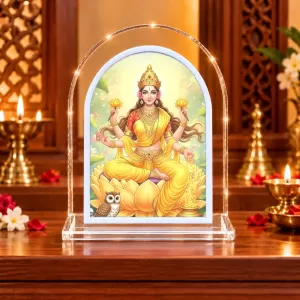 Goddess Lakshmi L Shape Acrylic Showpiece 3 X 3.5 Inch For Home, Office And Car (F176227) Goddess Lakshmi L Shape Acrylic Showpiece 3 X 3.5 Inch For Home, Office And Car (F176227)