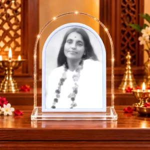 Anandamayi Ma L Shape Acrylic Showpiece 3 X 3.5 Inch For Home, Office And Car (F176229) Anandamayi Ma L Shape Acrylic Showpiece 3 X 3.5 Inch For Home, Office And Car (F176229)