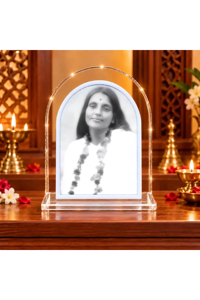 Anandamayi Ma L Shape Acrylic Showpiece 3 X 3.5 Inch For Home, Office And Car (F176229)