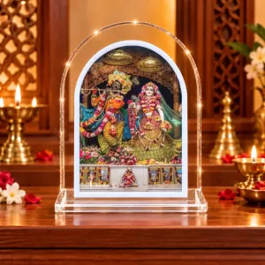 Radha Krishna L Shape Acrylic Showpiece 3 X 3.5 Inch For Home, Office And Car (F176230) Radha Krishna L Shape Acrylic Showpiece 3 X 3.5 Inch For Home, Office And Car (F176230)