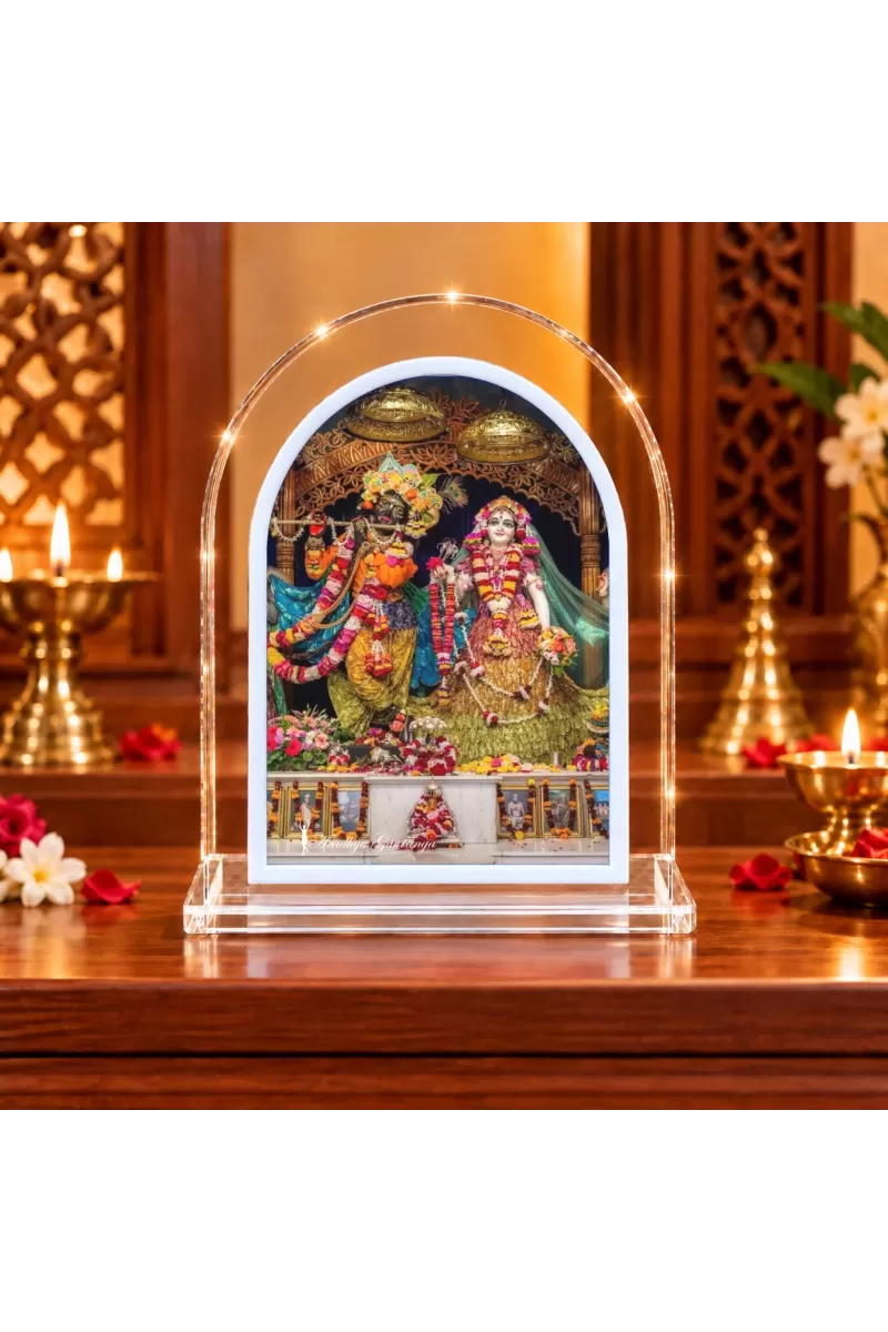 Radha Krishna L Shape Acrylic Showpiece 3 X 3.5 Inch For Home, Office And Car (F176230)