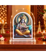 Lord Krishna L Shape Acrylic Showpiece 3 X 3.5 Inch For Home, Office And Car (F176233)