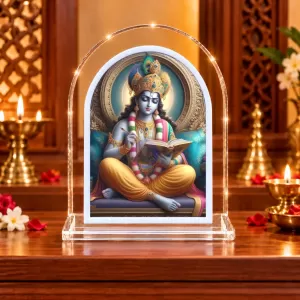 Lord Krishna L Shape Acrylic Showpiece 3 X 3.5 Inch For Home, Office And Car (F176233) Lord Krishna L Shape Acrylic Showpiece 3 X 3.5 Inch For Home, Office And Car (F176233)