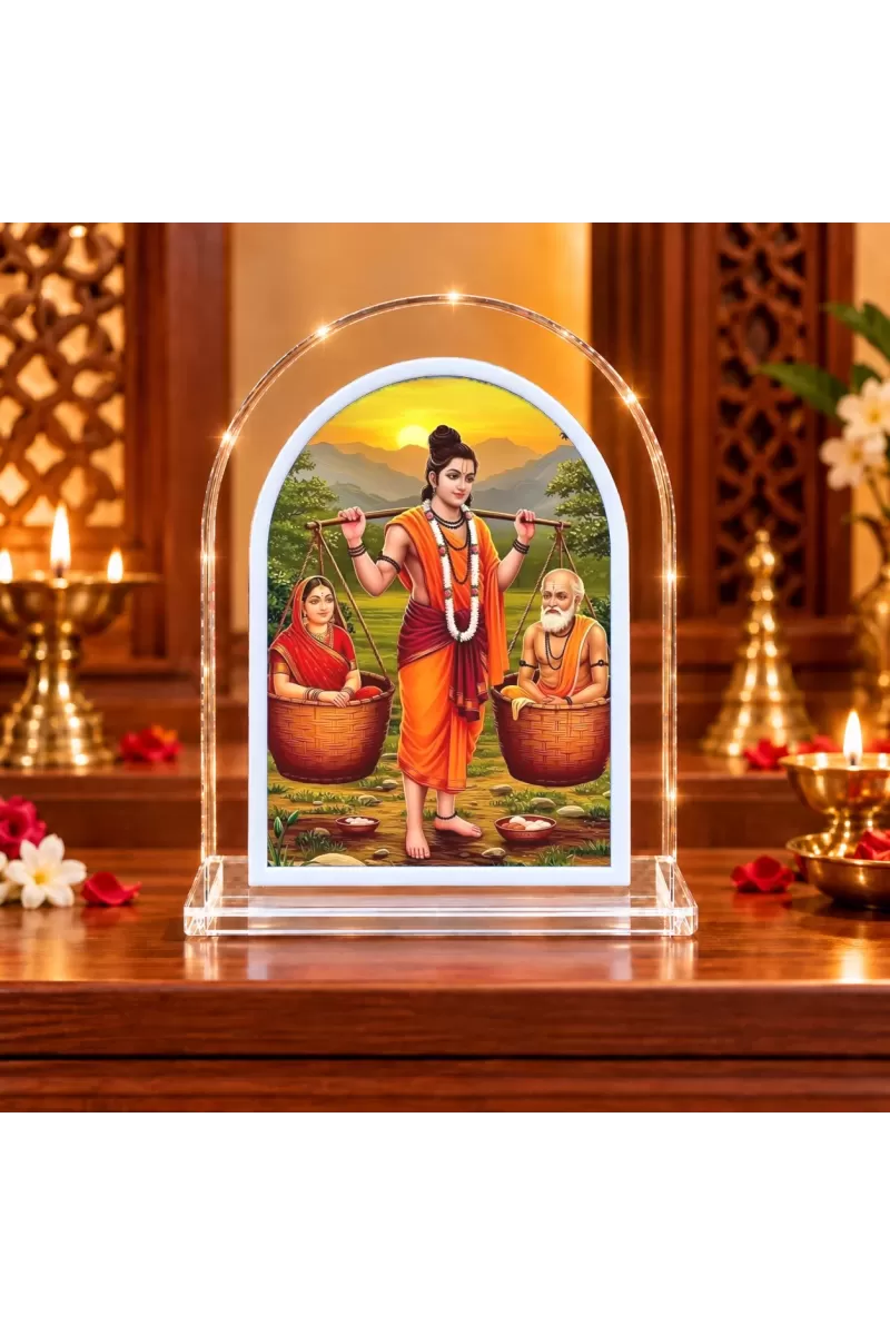 Shravan Kumar L Shape Acrylic Showpiece 3 X 3.5 Inch For Home, Office And Car (F176236)