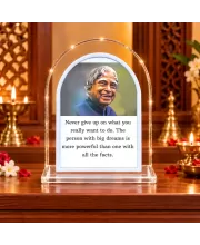 A P J Abdul Kalam L Shape Acrylic Showpiece 3 X 3.5 Inch For Home, Office And Car (F176237)
