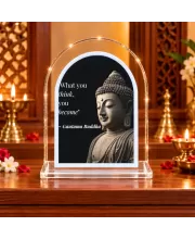 Buddha L Shape Acrylic Showpiece 3 X 3.5 Inch For Home, Office And Car (F176238)