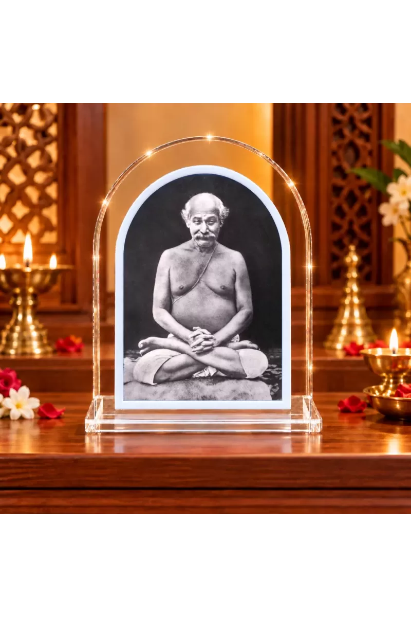 Lahiri Mahashay L Shape Acrylic Showpiece 3 X 3.5 Inch For Home, Office And Car (F176240)