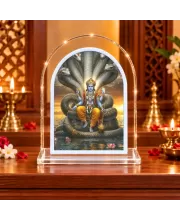 Lord Vishnu L Shape Acrylic Showpiece 3 X 3.5 Inch For Home, Office And Car (F176241)