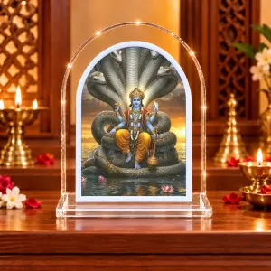 Lord Vishnu L Shape Acrylic Showpiece 3 X 3.5 Inch For Home, Office And Car (F176241) Lord Vishnu L Shape Acrylic Showpiece 3 X 3.5 Inch For Home, Office And Car (F176241)