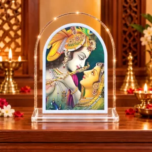 Radha Krishna L Shape Acrylic Showpiece 3 X 3.5 Inch For Home, Office And Car (F176243) Radha Krishna L Shape Acrylic Showpiece 3 X 3.5 Inch For Home, Office And Car (F176243)