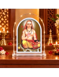 Adi Guru Shankaracharya L Shape Acrylic Showpiece 3 X 3.5 Inch For Home, Office And Car (F176245)