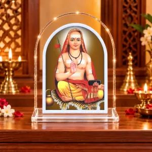 Adi Guru Shankaracharya L Shape Acrylic Showpiece 3 X 3.5 Inch For Home, Office And Car (F176245)
