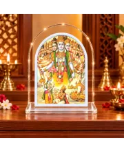 Shree Krishna L Shape Acrylic Showpiece 3 X 3.5 Inch For Home, Office And Car (F176247)