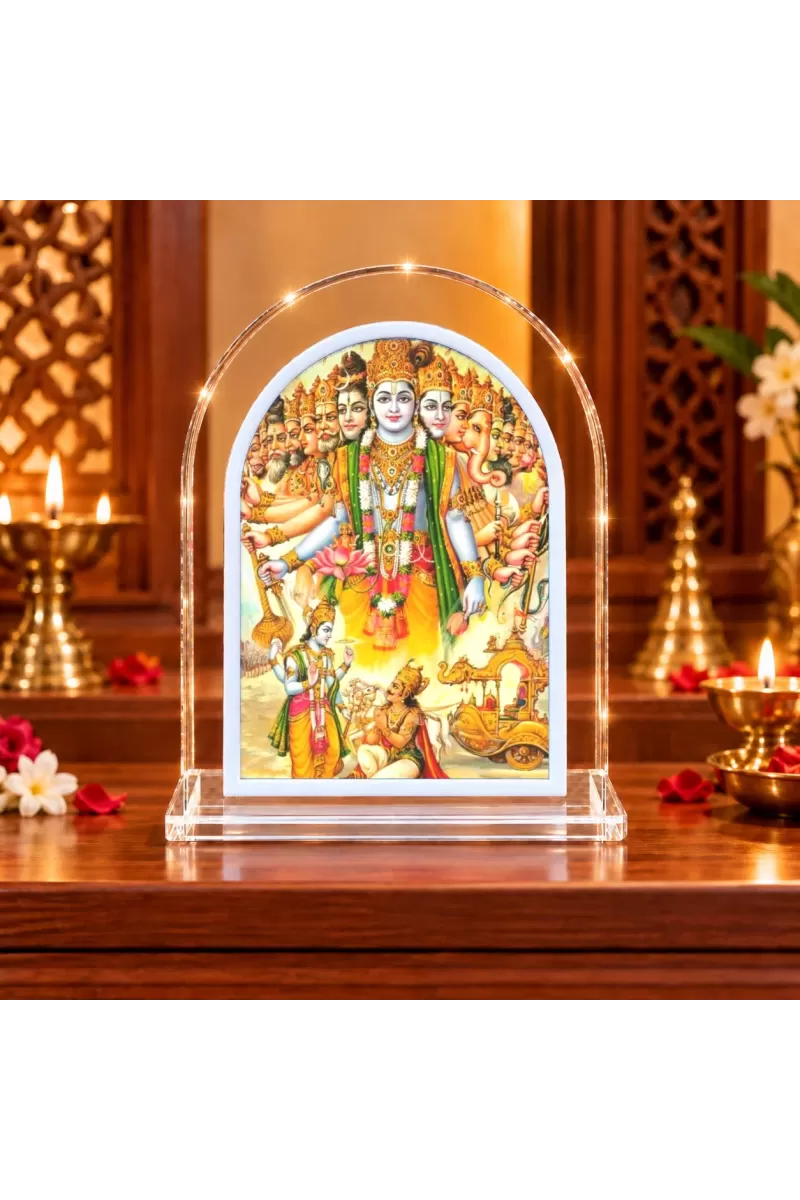 Shree Krishna L Shape Acrylic Showpiece 3 X 3.5 Inch For Home, Office And Car (F176247)