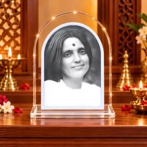 Anandamayi Ma L Shape Acrylic Showpiece 3 X 3.5 Inch For Home, Office And Car (F176252) Anandamayi Ma L Shape Acrylic Showpiece 3 X 3.5 Inch For Home, Office And Car (F176252)