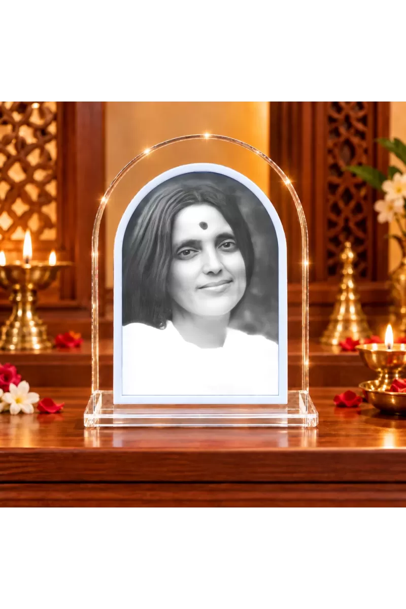 Anandamayi Ma L Shape Acrylic Showpiece 3 X 3.5 Inch For Home, Office And Car (F176252)